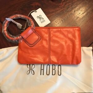 Hobo Leather Handbag - Orange